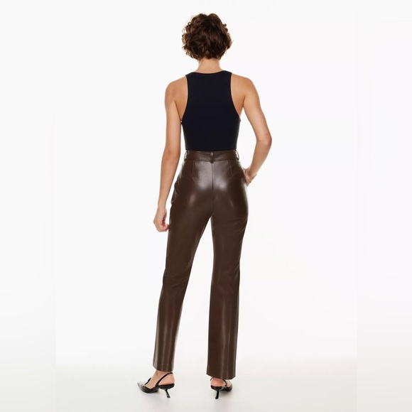 NWT Aritzia Babaton Faux Leather Publish Pant - Picture 4 of 11